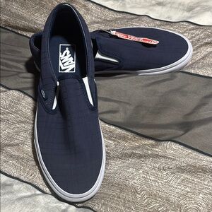 Vans Men's Navy Slip-On Shoes